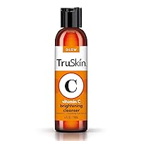 TruSkin Vitamin C Cleanser for Face - Brightening Face Wash with Vitamins C & E, Rosehip Oil, Aloe Vera and MSM - Deep Clean and Refresh for Radiant, Healthy-Looking Skin, 4 fl oz