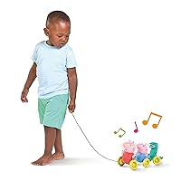 Toomies Peppa Pig Pull Along Toy - Peppa Pig Toys with Music and Wheels - Baby and Toddler Push Toys with Wibble Wobble Action - Walking Toys Ages 18 Months and Up
