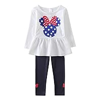 Toddler Girl Clothes Set Long Sleeve Shirts and Leggings Little Girls Outfits