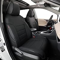 EKR Custom Honda Fit Seat Covers for Select Honda Fit 2009 2010 2011 2012 2013 2014 -Leather(Black)