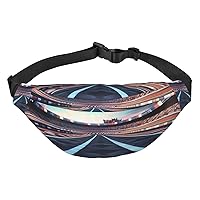 Race Track Fanny Pack for Men Women Crossbody Bags Fashion Waist Bag Chest Bag Adjustable Belt Bag