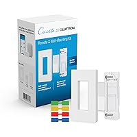 Lutron Pico Paddle Remote Wall-Mounting Kit for On/Off Control with Wire Label Stickers | for Caséta Smart Switches and Dimmers | PJ2W-P2B-WH | White
