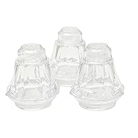 Salt and Pepper Mini Shakers Plastic Crystal Like Look (12 pcs)