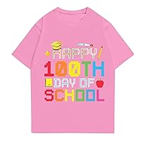Teacher Shirts Funny Women’s Teacher 100 Days of School Shirt Teacher Graphic Tees Cute Casual Soft Shirts Tops