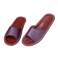 Men Women Spring and Summer Fall Couples Home Leather Slippers Indoor Flooring Anti-Skid Anti-Odor Slippers