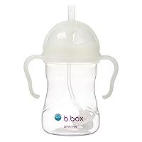 b.box Sippy Cup with Weighted Straw. Drink from any Angle, Leak Proof, Spill Proof, Easy Grip. BPA Free, Dishwasher Safe. For Babies 6m+ to Toddlers (Glow in the Dark, 8oz)