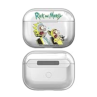 Head Case Designs Officially Licensed Rick and Morty Character Art Graphics Clear Hard Crystal Cover Compatible with Apple AirPods Pro 2 Charging Case
