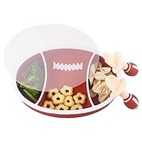 Suction Plates for Baby,Toddler,Football Theme Plates with lid,Suction Plate Feature,Children Divided Plate,BPA Free Dishwasher and Microwave Safe