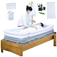 PAYRFV Inflatable Bathtub, Adult PVC Bathtub, Inflatable Bedside Shower Kit with Electric Air Pump and Water Bag, Wash Fullbody in Bed, Portable Bathtub for The Pregnant, Elderly, Disabled
