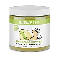 Nutrawbar, 100% Raw Pistachio + Cashews Butter, Organic Superfood Spread 8oz (Packaging may vary)