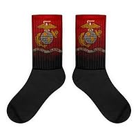 Socks for Gift with Shield Marine Corps Emblem Cushioned Bottom Extra Comfortable