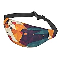 Fanny Pack Irregular Color Pattern Waist Pack For Women Men Waterproof Belt Bag With Adjustable Belt Casual Crossbody Bag Travel Waist Bag For Sports Running Cycling