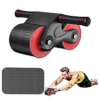 Automatic Rebound Abdominal Wheel, Double Round Ab Roller Wheel Exercise Equipment, Domestic Abdominal Exerciser, Abs Workout Fitness, Beginners and Advanced Abdominal Core Strength Training