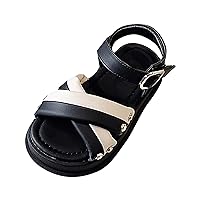 Summer Girls Open Toe Color Blocking Sandals Soft Bottom Breathable Shoes Casual Beach Vacation Sandals