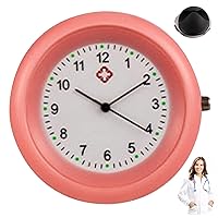 Fob Watches for Nurses, 1.7inch Clip on Waterproof Nurse Watch for Stethoscope Attachment Accurate Pocket Watch with Clear Scale for Nurse Gifts