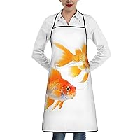 Cute Water Tower Print Cooking Aprons Grilling Bbq Kitchen Apron Bib Waterdrop Resistant With Pockets For Chef