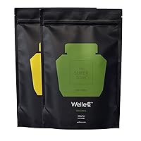 WelleCo Super Elixir Pineapple Lime and Lemon Ginger Duo, Supports Gut Health, Immunity, Energy and Healthy Skin, Hair & Nails