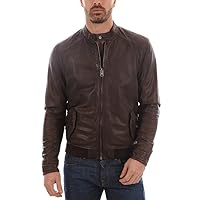 Mens Napa Real Leather Jacket Winter Fashion Coat A814
