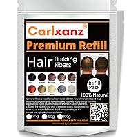 Hair Fibers Refill Powder Bag 250 Grams (BLACK) To Fill In Existing Keratin Hair Fibers Shaker Bottle, Cover Up Thinning Hair, Bald Spot & Conceal In Minute Hair Loss For Fuller Thicker Hair