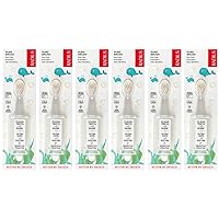 RADIUS Children's Toothbrush Pure Brush Ultra Soft BPA Free and ADA Accepted Designed for Delicate Teeth and Gums for Kids Months and Up, Clear, (Pack of 6)
