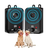Anti Barking Devices, 2 Pack Auto Dog Bark Control Devices with 3 Modes, Rechargeable Ultrasonic Bark Box Dog Barking Deterrent Devices, Effective Stop Barking Dog Devices for Indoor & Outdoor Use