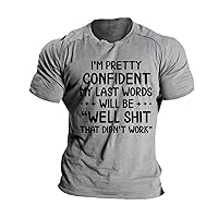 Mens T-Shirts,Short Sleeve Plus Size Vintage Top Printed Summer Regular Fit Shirt Tee Casual Trendy Blouse