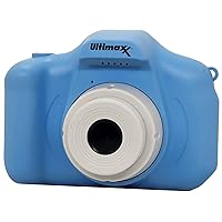 Ultimaxx Digital Video Recorder Camera Kids Teens Beginners with Games 32GB Micro SD Holiday (Blue, Single)
