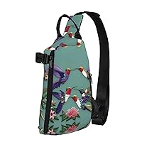 Flower Diamond Paintings Print Lightweight Adjustable Crossbody Backpack Daypack For Men,Women Sling Bag