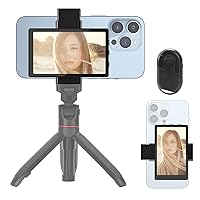Newmowa Phone Vlog Selfie Monitor Screen, Magnetic Phone Holder Clip Mount, Using Phone Rear Camera for Selfie Vlog Live Stream TikTok, Compatible with iPhone (NOT Supports 4K Recording)