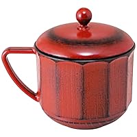 Fukui Craft 5-184-2 Bowl 5-184-2 Heat Resistant Totty Diamond Cup Neoraichi Black Red (Red), 4.2 x 3.1 x 3.8 inches (10.6 x 8 x 9.6 cm), Heat-resistant ABS Resin