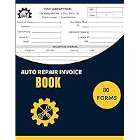Auto Repair Invoice Book :: customized invoice book for small business auto repair ,80 clear detailed and professional estimate forms , single sided pages