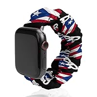Puerto Rico Flag PR Puerto Rican Boricua Watch Band Compitable with Apple Watch Elastic Strap Sport Wristbands for Women Men