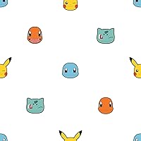 RoomMates Pokémon Character Faces Peel and Stick Wallpaper, RMK12627RL