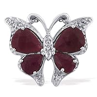 Indian Ruby Natural Gemstone Pear Shape Pendant 10K, 14K, 18K White Gold Engagement Jewelry