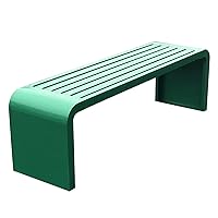 Waterproof Outdoor Garden Bench, Steel Frame Outdoor Bench, Metal Garden Bench 100/120/150/180cm, 500 LBS Weight Capacity, for Park Yard Patio Deck Lawn (Color : Green, Size : 59x15x18inch)