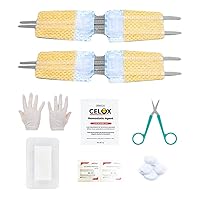 Emergency Laceration Closure Kit for Lacerations and Cuts with Celox Home Hemostatic Granules