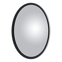 Retrac 609898 8-1/2-Inch Stainless Steel Offset-Mount Convex Mirror Head with J-Bracket, Universal Driver or Passenger Side