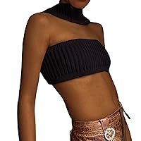 Y2k Vest Going Out Tops for Women Crochet Tube Tank Top Summer Aesthetic Strapless Bandeau Crop Tops