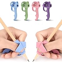 4PCS Pencil Grips for Kids Handwriting,Pencil Grips for Both Left-Handed and Right-Handed,5 Fingers Pen Grips,Correction Posture Writing Aid for Toddler Students Children Special Needs