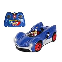 NKOK Team Sonic Racing 2.4GHz Radio Control Toy Car with Turbo Boost - Sonic The Hedgehog 601, Features Working Lights, Adjustable Front Wheel Alignment, Super Fun and Easy, Ages 6 and up