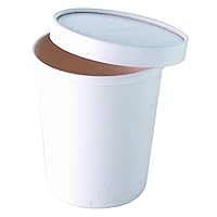 PacknWood 210SOUP24 - white soup cups with lids-paper soup cups for wedding- soup cups recyclable - White Soup Cup 96 mm 650 ml - 500 per case