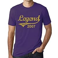 Men's Graphic T-Shirt Legend Since 2007 17th Birthday Anniversary 17 Year Old Gift 2007 Vintage Eco-Friendly