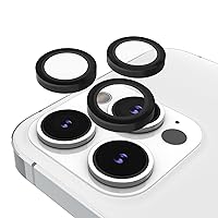 Case-Mate iPhone 14 Pro/iPhone 14 Pro Max Camera Lens Protector w/Aluminum Rings - Double Tempered Glass - Durable, Anti-Scratch Tech - Ultra HD View w/Night Shooting, Case Friendly, Easy Install