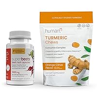 humanN SuperBeets Beet Root Capsules and Turmeric Chews