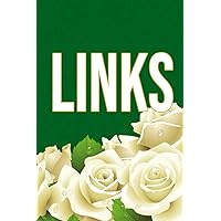 Links: Pretty Green and White 6x9 inch Blank, Lined Notebook | White Rose Book Friendship Journal Inspired by The Links, Incorporated | Cute Green ... for Sister Links, New Members and Officers