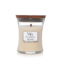 WoodWick Medium Hourglass Candle, Vanilla Bean - Premium Soy Blend Wax, Pluswick Innovation Wood Wick, Perfect for Gifting and Aesthetically Pleasing Decor