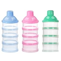 Accmor Formula Dispenser On The Go, 4 Layers Stackable Formula Container for Travel, Baby Milk Powder Kids Snack Container, BPA Free