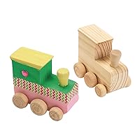Colorations® Decorate Your Own Wooden Trains, Set of 12, Craft for Kids & Fun Home Activities, Create Unique & Personal Designs, Fun Kids Craft Project, Craft Project for Boys & Girls, Craft & Enjoy!