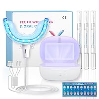 Teeth Whitening Kit with LED Light X 32,Teeth Whitening Gel for Sensitive Teeth,Teeth Whitening Pen Helps Remove All Kinds of Stains for Fast Teeth Whitening with Upgraded Disinfection Box?-