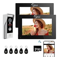 Wired Video Doorbell Apartment Intercom System with 1080P Doorbell Camera,2PC 7 Inch Full Touch Monitor,3 in 1 Unlock,TUYA WiFi Smart Home Video Intercom Door Phone Kits for Villa Home